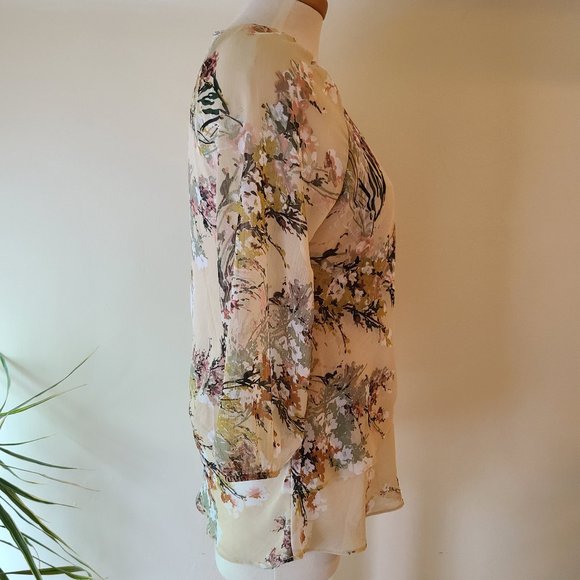 Tamar H Floral Layered Tunic Blouse - Picture 6 of 7